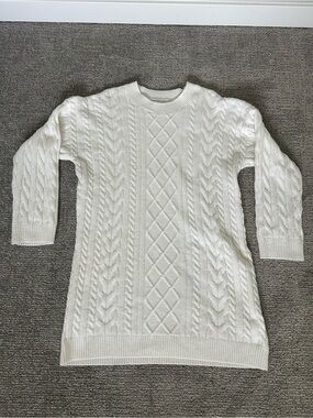 Hollister Ivory Cable-Knit Sweater Dress